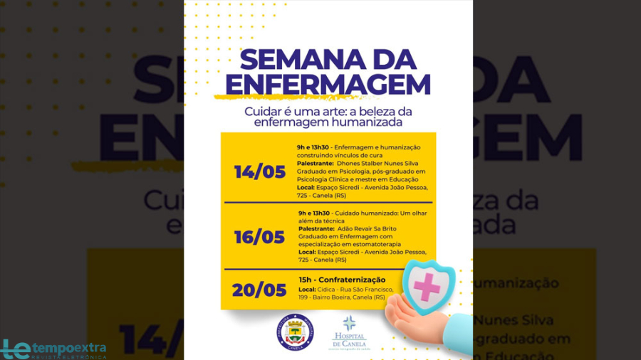 Canela realiza Semana da Enfermagem com foco em cuidado humanizado