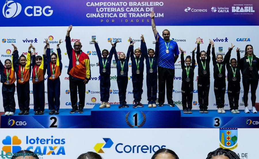 Primeiro dia do Brasileiro de Ginástica de Trampolim rende 22 medalhas para delegação em Contagem