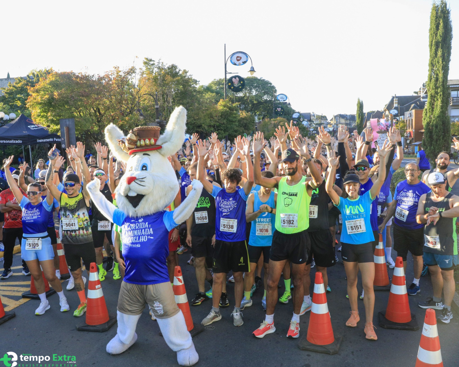 Corrida e Caminhada do Coelho reúne 500 participantes em Gramado