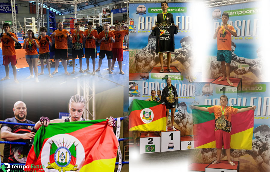 Atletas de Canela conquistam títulos no Brasileiro de Esportes de Contato em Vila Velha