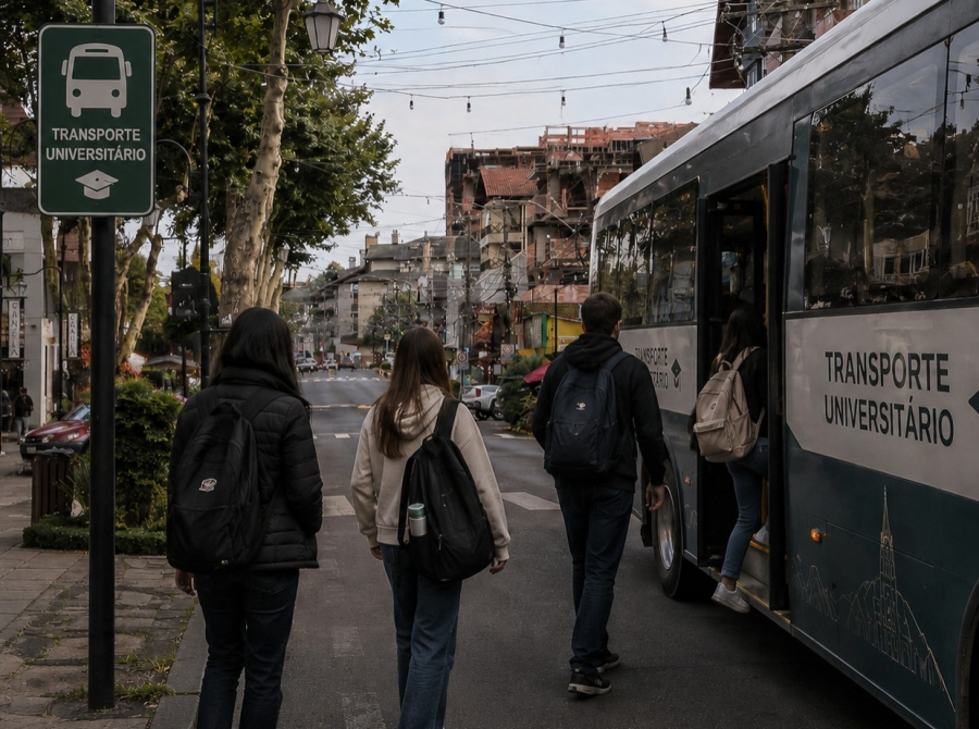 Transporte Universitário em Canela abre inscrições com vagas por ordem de cadastro